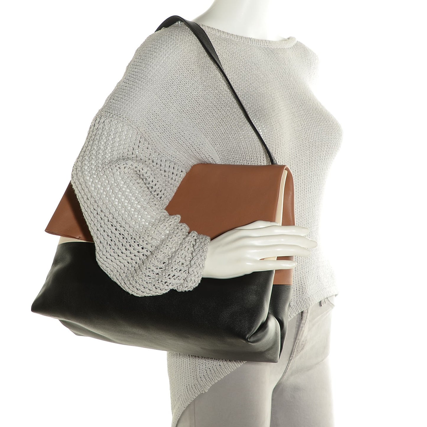 Calfskin All Soft Shoulder Bag Tan