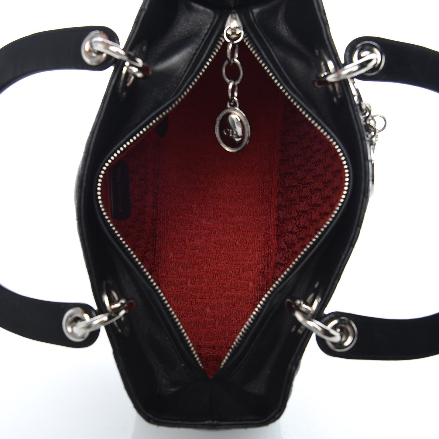 Lambskin Cannage Medium Lady Dior Black