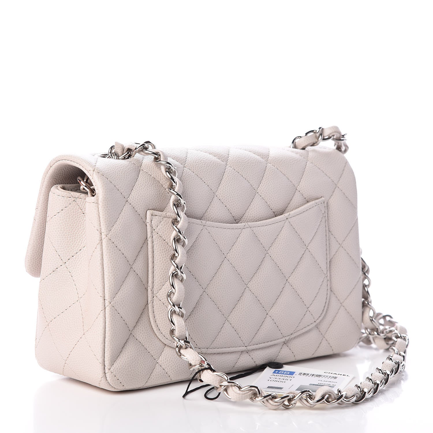Chanel Caviar Quilted Mini Rectangular Flap White 3 of 10