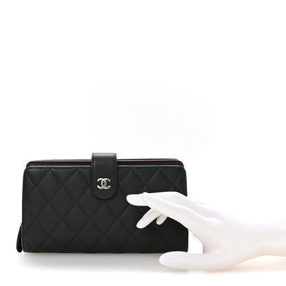 Chanel Caviar Quilted CC French Wallet Black 2 of 10