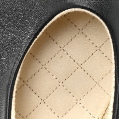 Chanel Lambskin Cap Toe CC Mary Jane Flats 39 Black 7 of 8