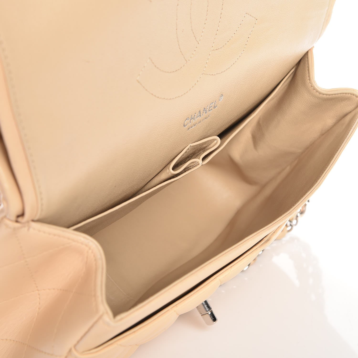 Chanel Lambskin Quilted Jumbo Double Flap Beige Clair 5 of 8