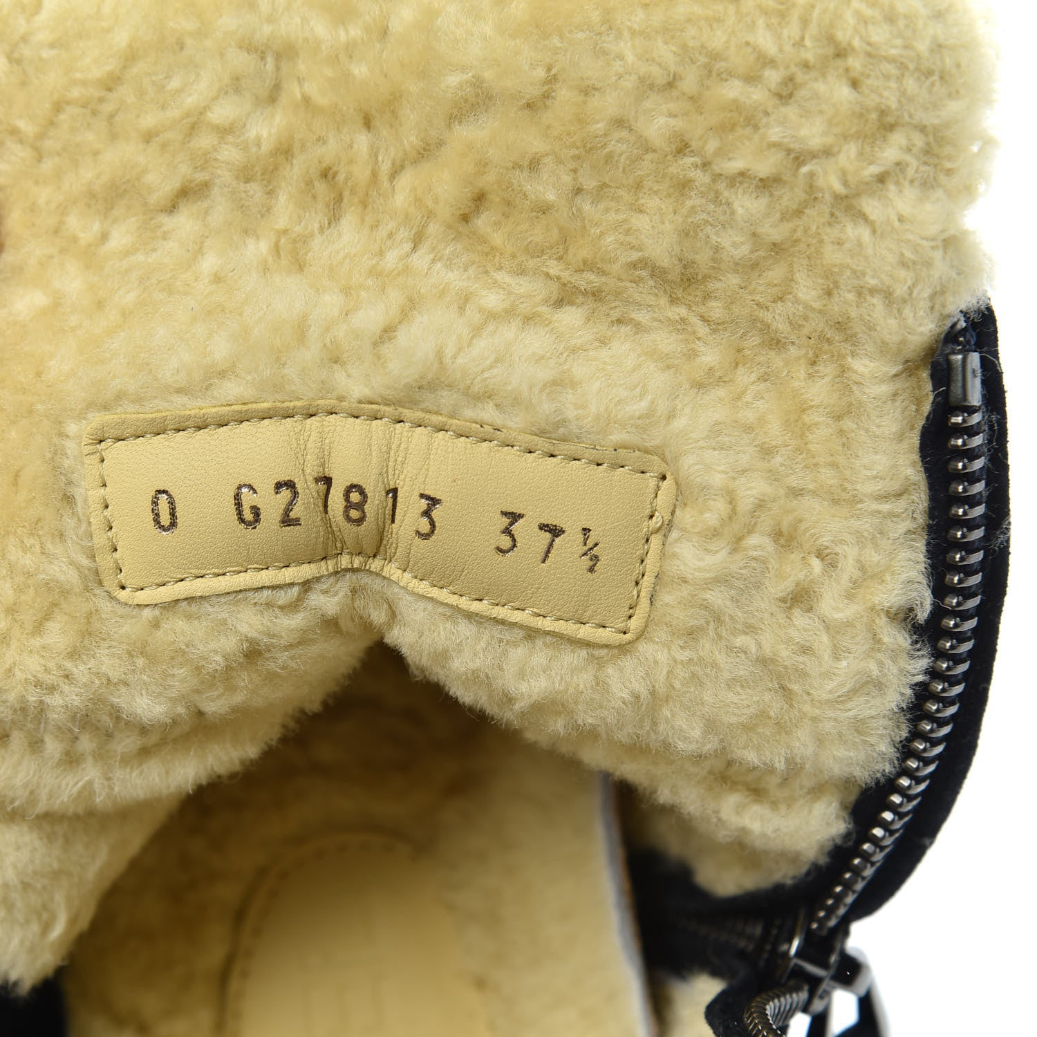 Chanel Suede Shearling Short Boots 37.5 Blue Marine Black 7 of 9