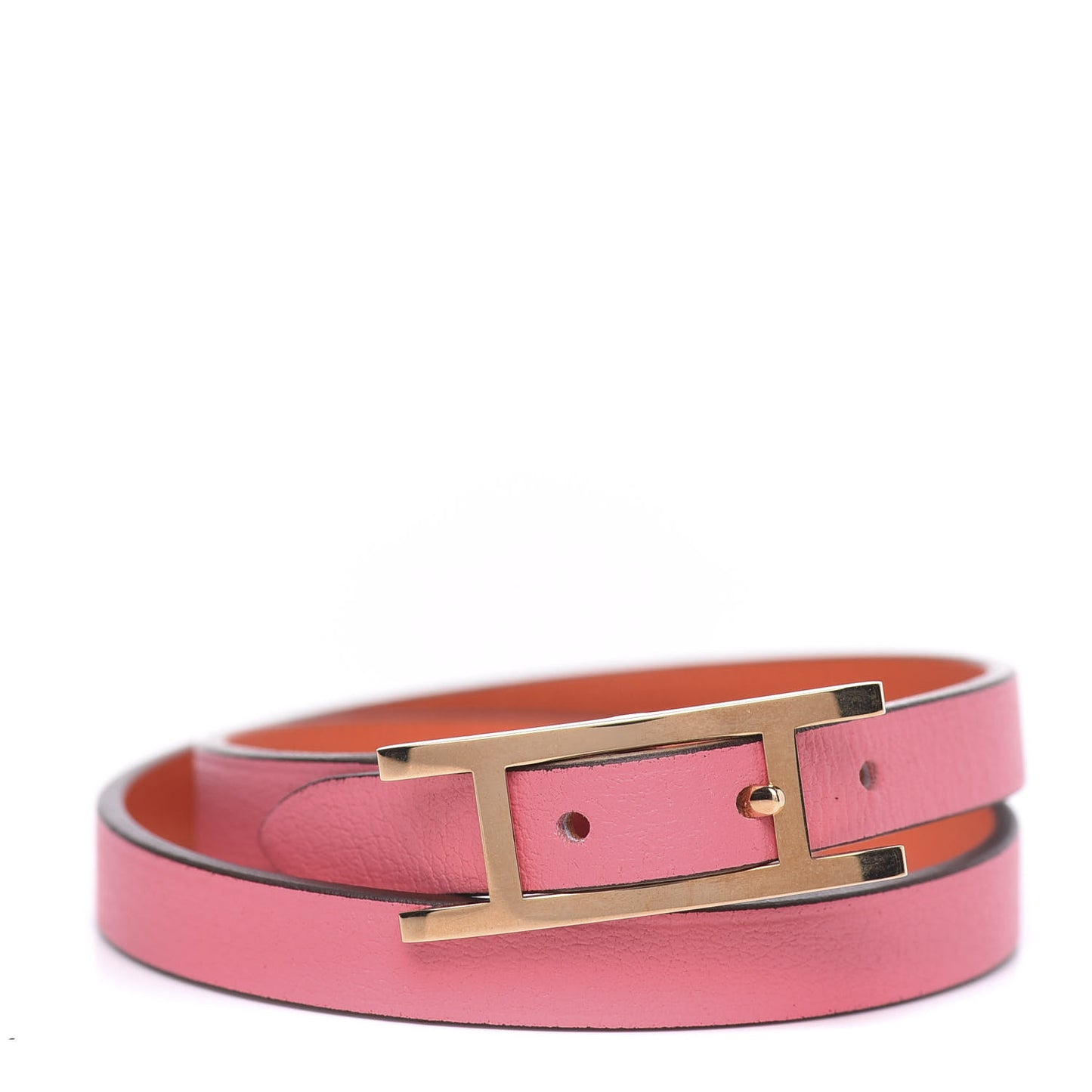 Swift Behapi Double Tour Reversible Bracelet Rose Lipstick Orange Poppy