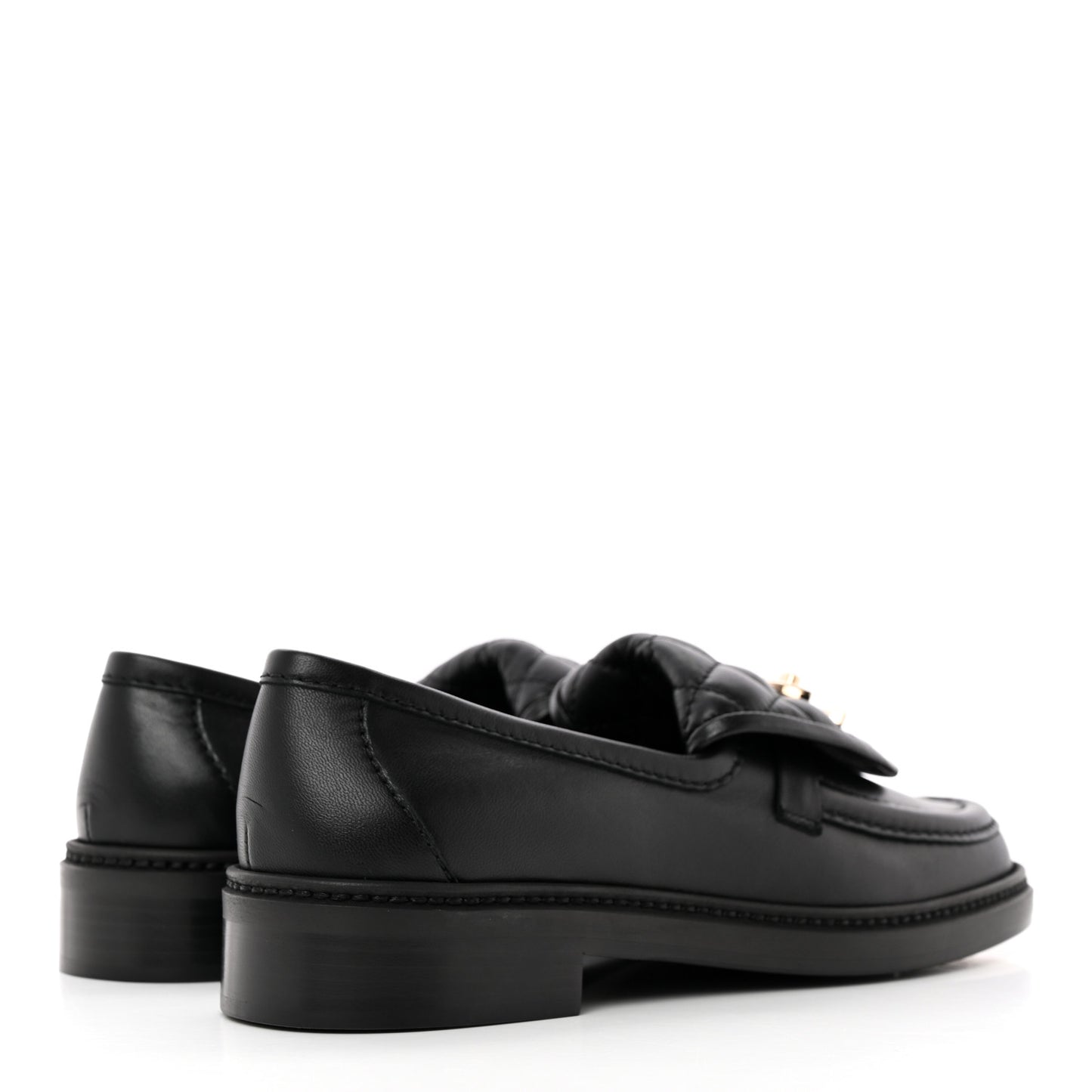Lambskin Quilted CC Turnlock Loafers 36 Black