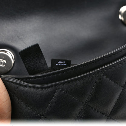 Chanel Calfskin Quilted CC Uniform Flap Belt Bag Black 8 of 12