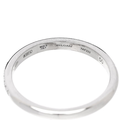 Bulgari 18K White Gold Diamond Roma Amor Wedding Band Ring 50 5.25 4 of 5