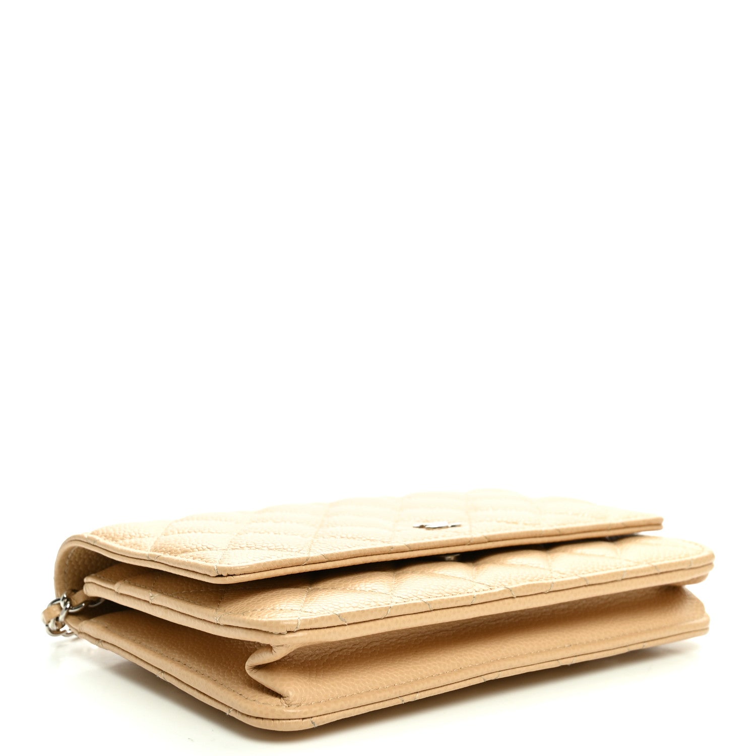 Chanel Caviar Quilted Wallet on Chain WOC Beige 4 of 12