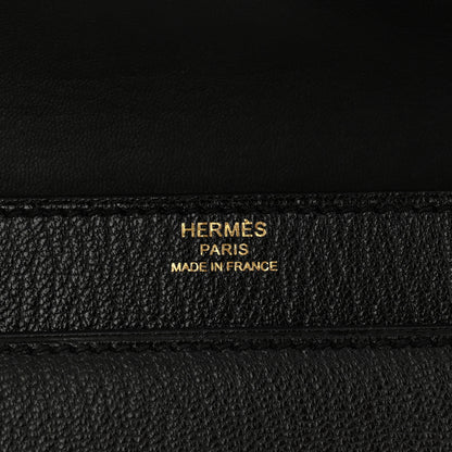 Hermes Chevre Mysore Verrou Clutch Black 6 of 11