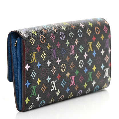 Louis Vuitton Monogram Multicolor Sarah Wallet Black Bleuet 3 of 7