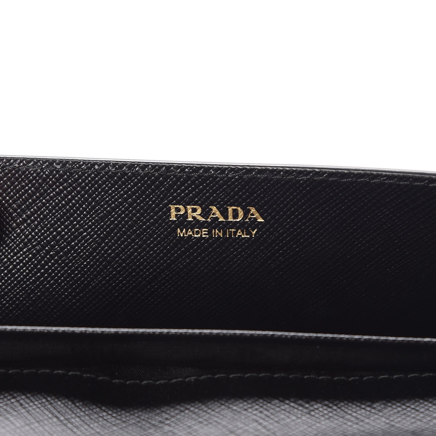 Prada Saffiano Envelope Wristlet Crossbody Wallet Black 6 of 7