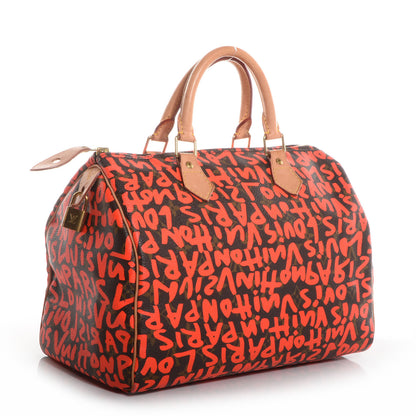 Louis Vuitton Monogram Graffiti Speedy 30 Orange 3 of 7