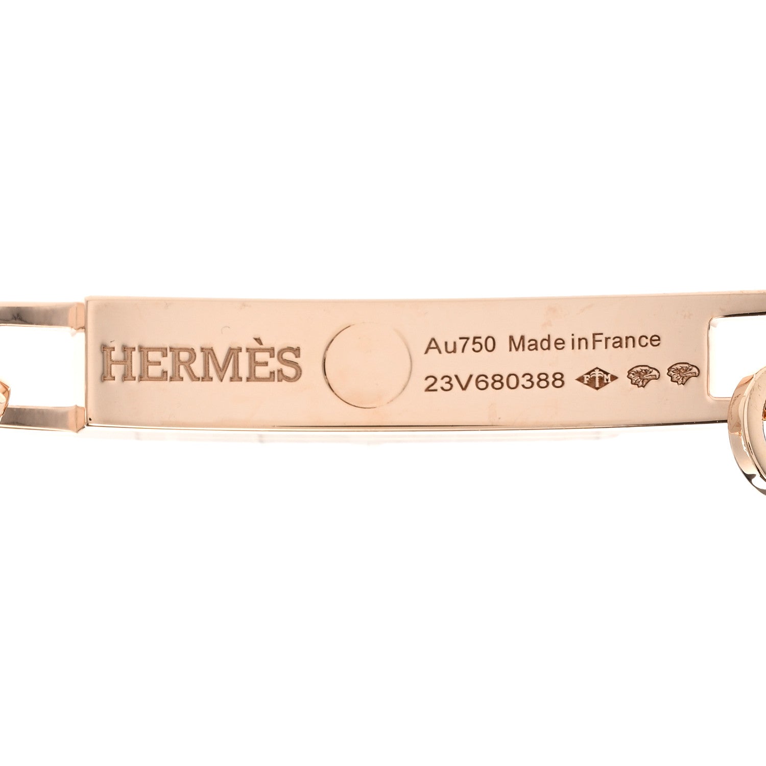 Hermes 18K Rose Gold Diamond Pave Kelly Chaine Choker Necklace 4 of 6