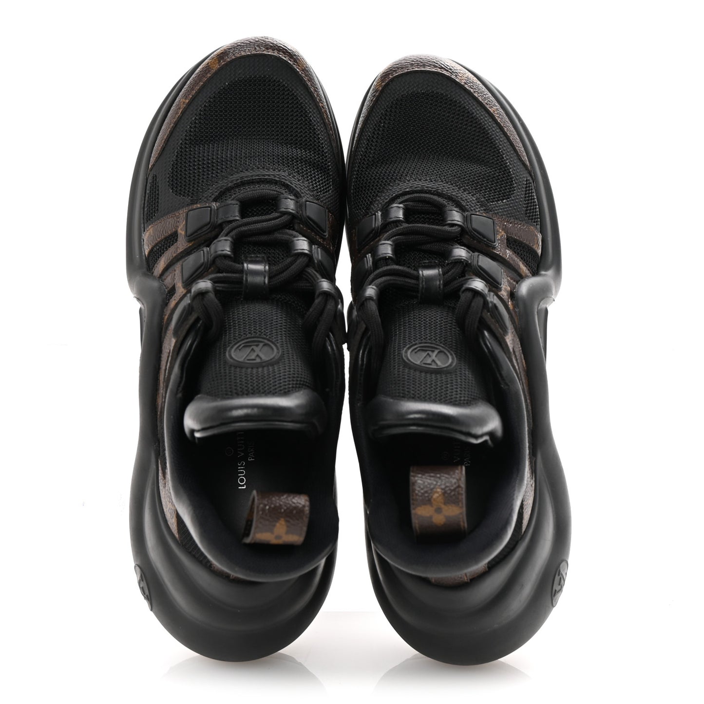 Calfskin Patent Monogram LV Archlight Sneakers 36.5 Black