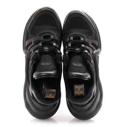 Louis Vuitton Calfskin Patent Monogram LV Archlight Sneakers 36.5 Black 2 of 9