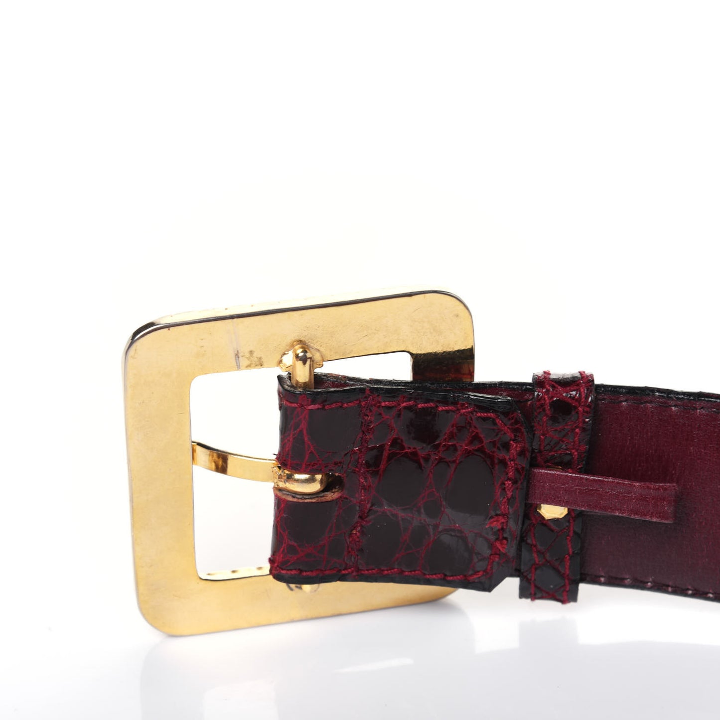 Crocodile Belt 75 30 Burgundy