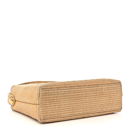 Chanel Straw Raffia Shoulder Bag Beige 4 of 15