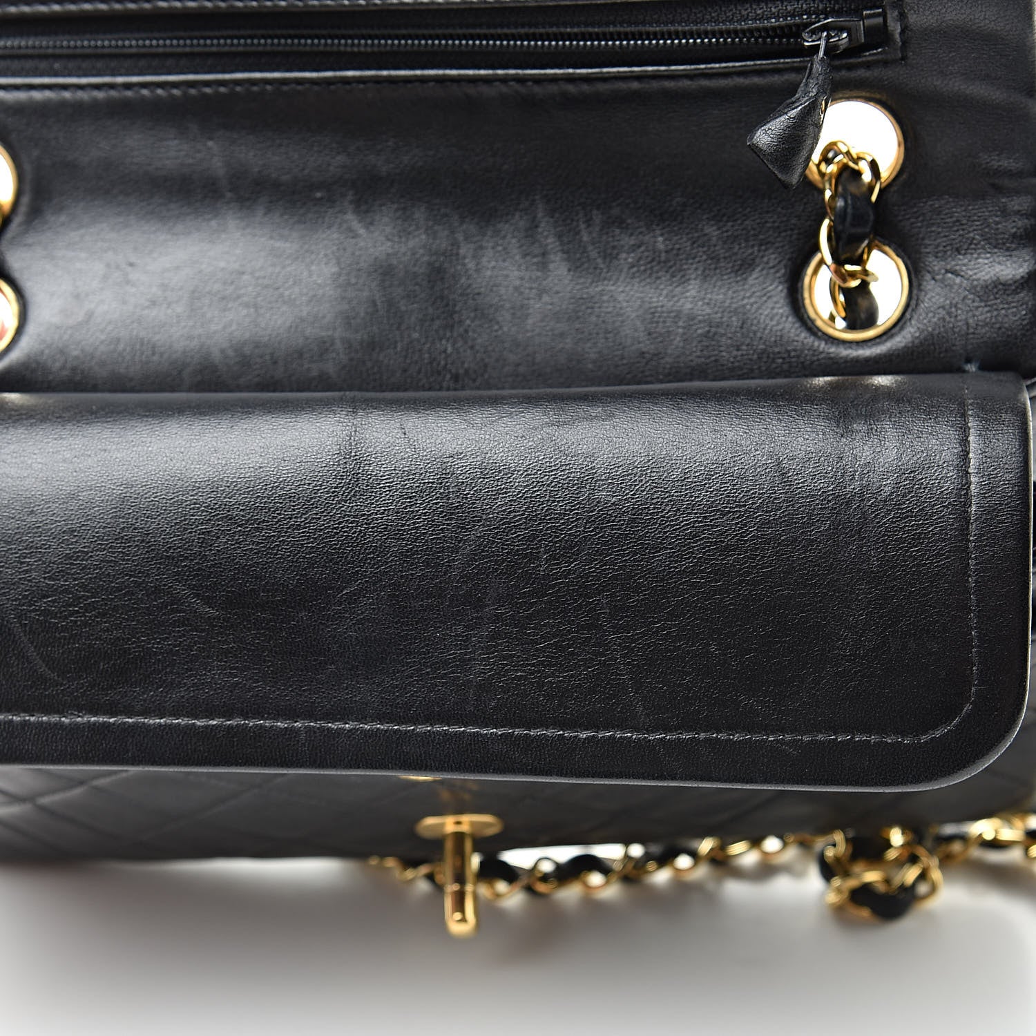 Chanel Lambskin Quilted Small Double Flap Black 16 of 19