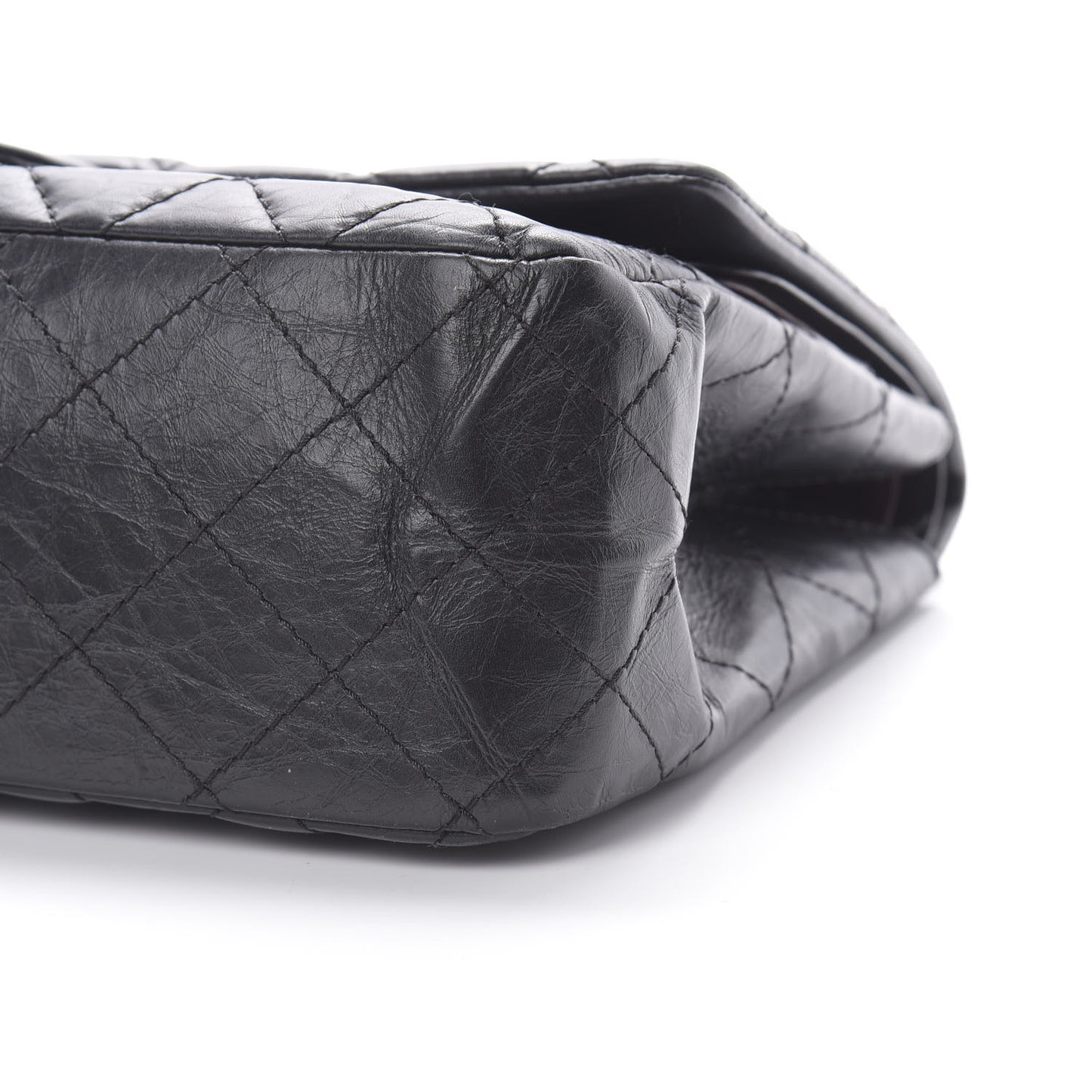 Aged Calfskin Quilted 2.55 Reissue 226 Flap Black