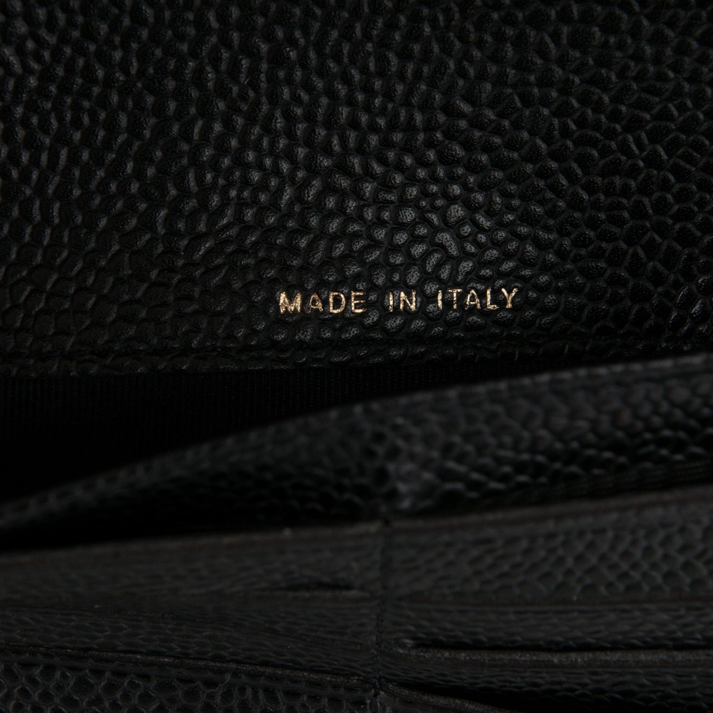 Caviar Quilted Large Flap Wallet Black