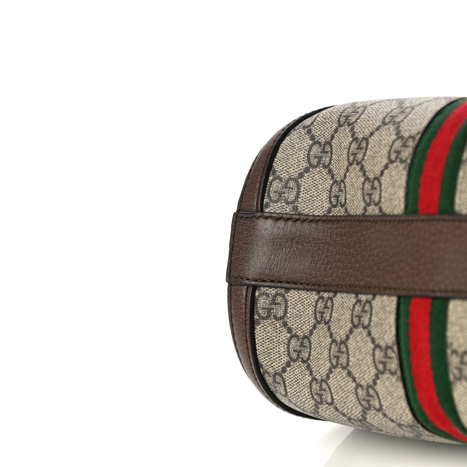 Gucci GG Supreme Monogram Web Small Ophidia Boston Bag Beige New Acero 12 of 13