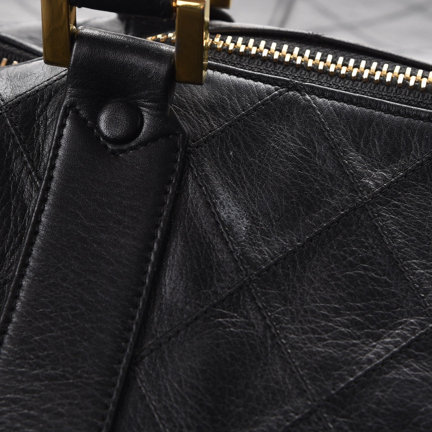 Chanel Calfskin Stitched Duffel Bag Black 8 of 16