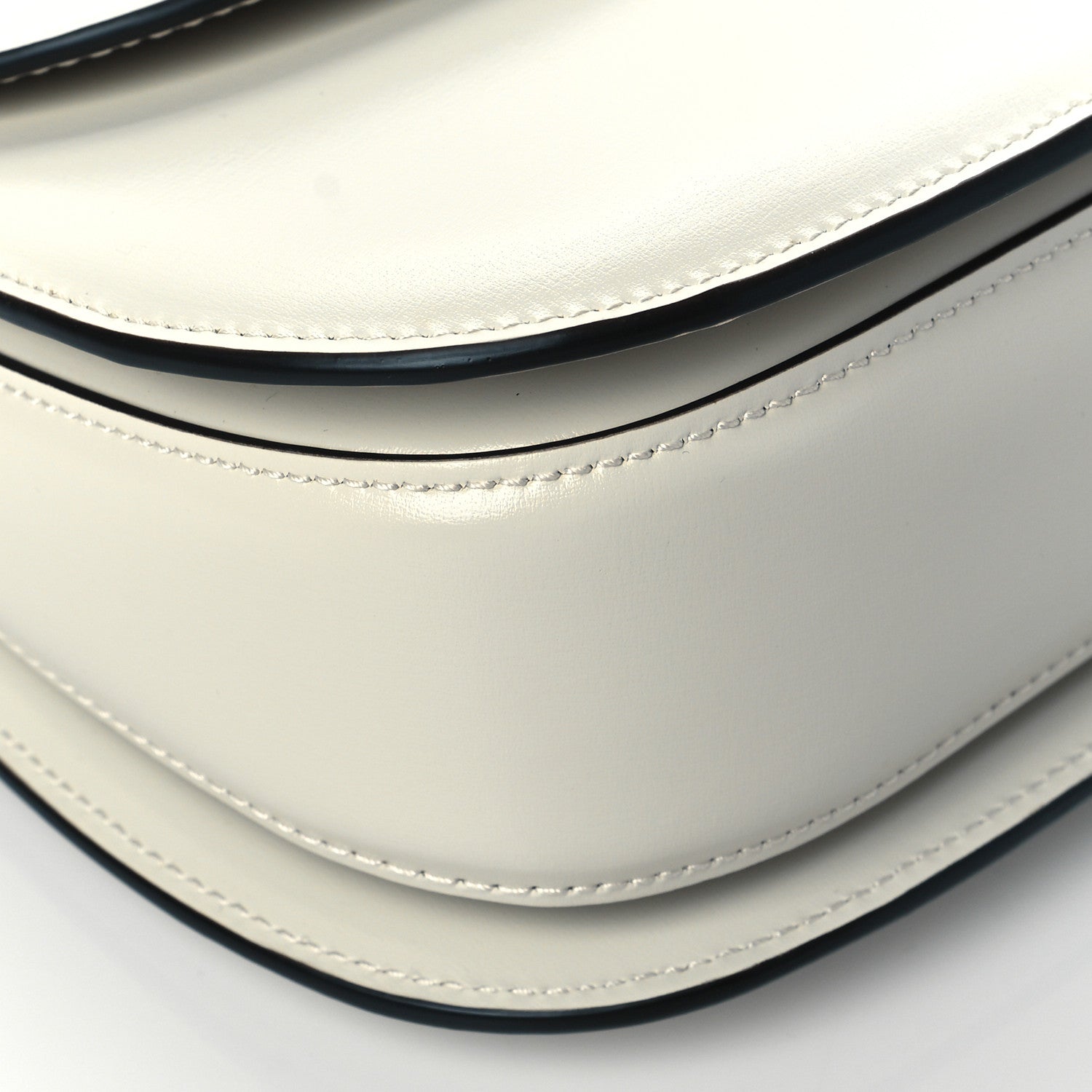 Gucci Boarded Dyana Lux Calfskin Web Small Bamboo 1947 Top Handle Bag Mystic White 9 of 10