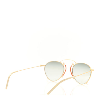 Gucci Metal Round Sunglasses GG1034S Gold Light Blue 4 of 8