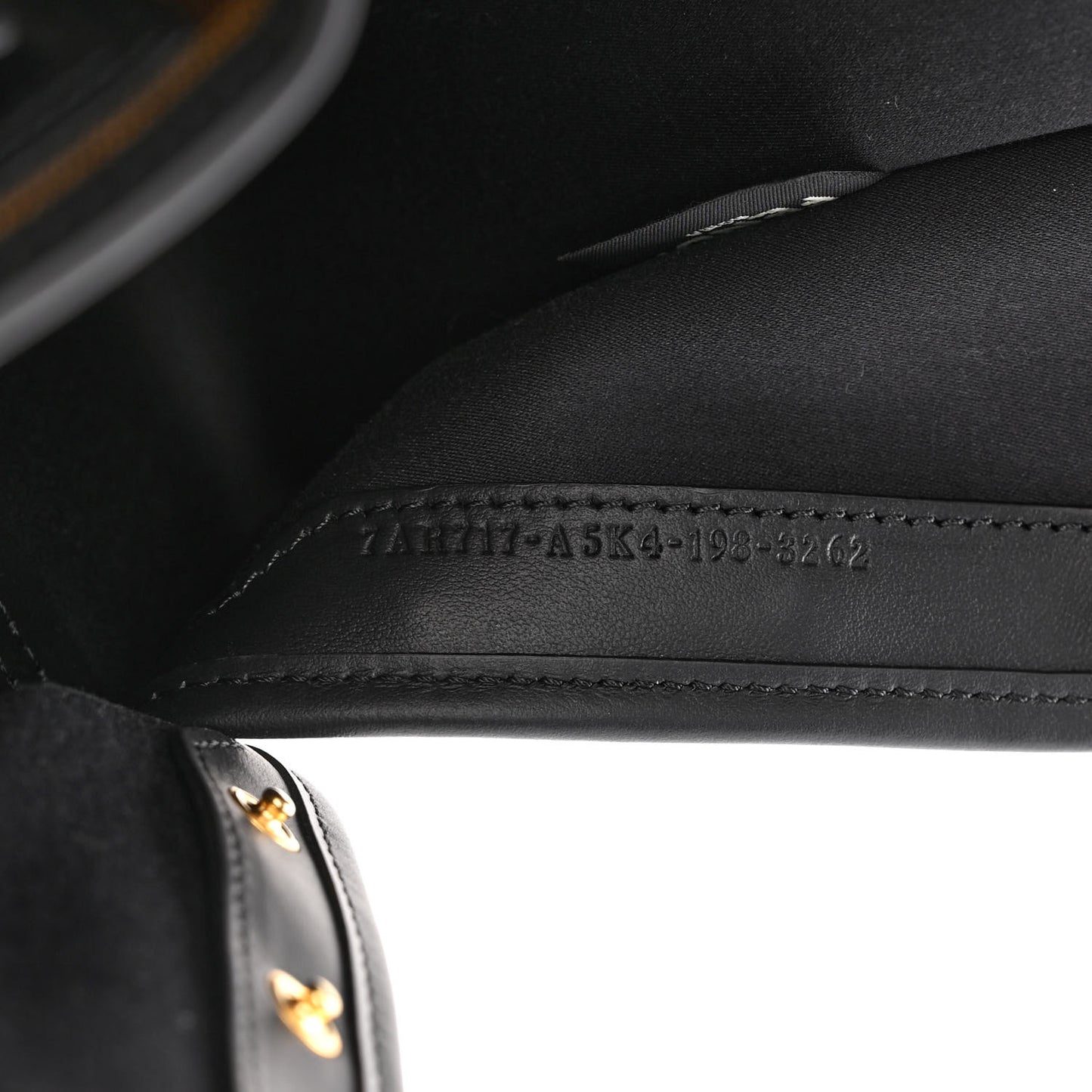 Glazed Fabric Vitello Century FF 1974 Stamp Patch Mini Peekaboo Defender Cover Mogano Panna Black