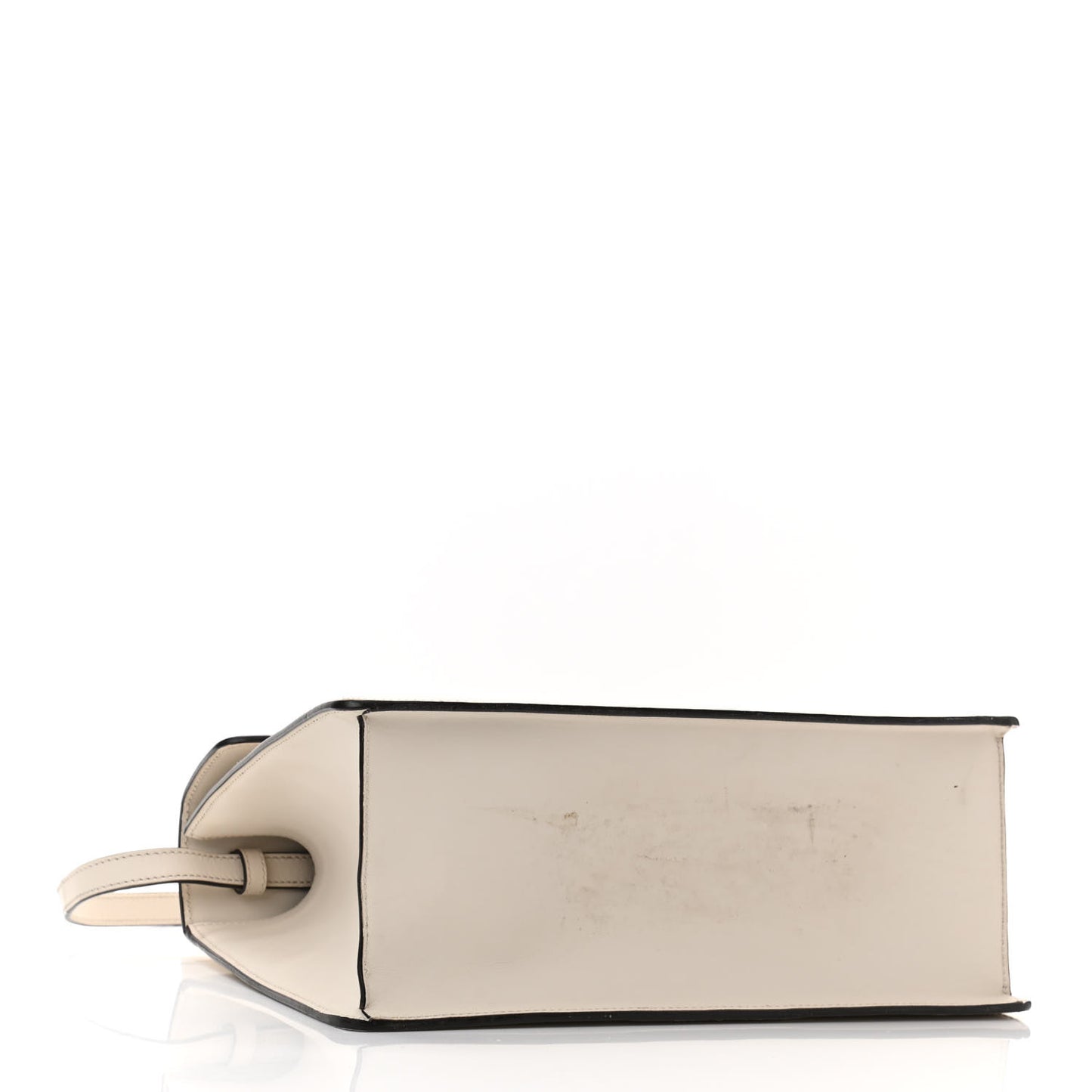 Calfskin Web Medium Sylvie Top Handle Bag White