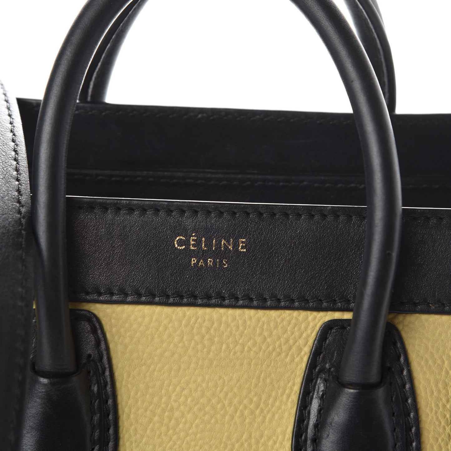 Calfskin Nano Tri-Color Luggage Lemon