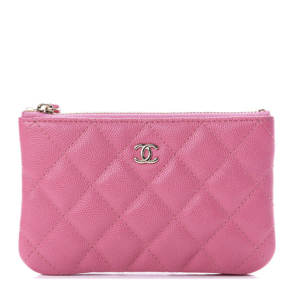 Chanel Shiny Caviar Quilted Small Cosmetic Case Pink 1 of 10
