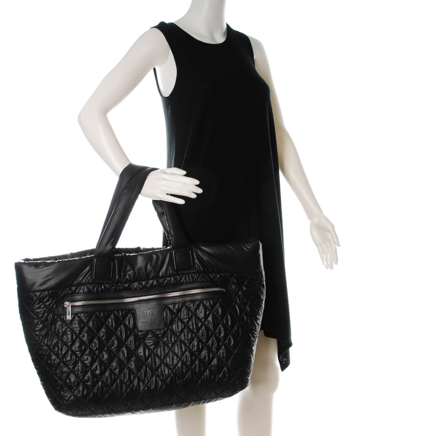 Chanel Nylon Quilted Large Coco Cocoon Shopping Tote and Messenger Bag 3 of 11