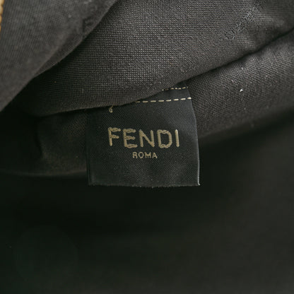 Fendi Suede Vitello Grace Micro FF Large Flat Pouch Nude Spring Maya 6 of 13