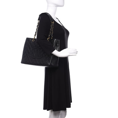 Chanel Caviar Quilted Grand Shopping Tote GST Black 2 of 10