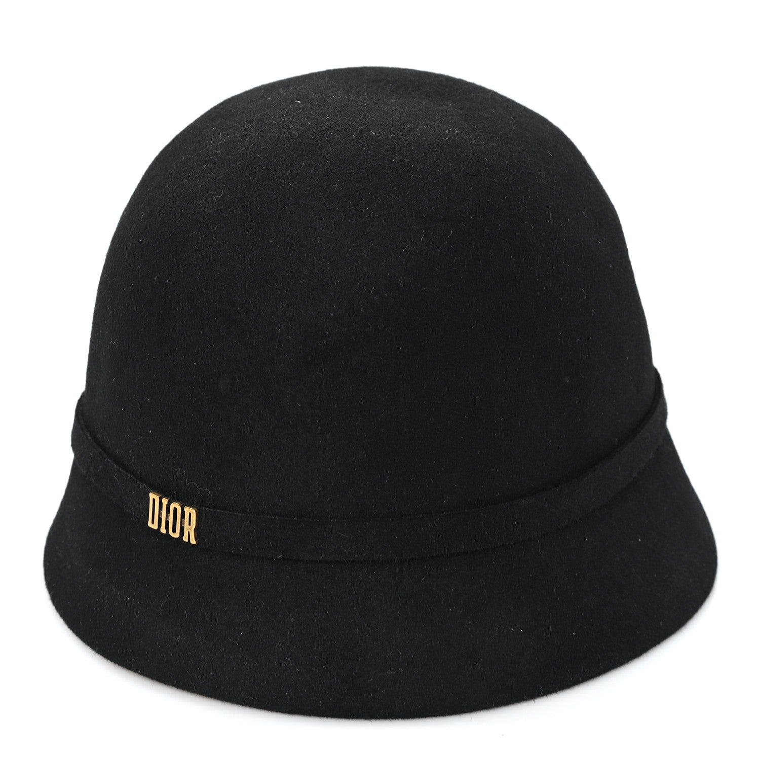 Christian Dior Wool Felt Tulip Hat 57 Black 1 of 8