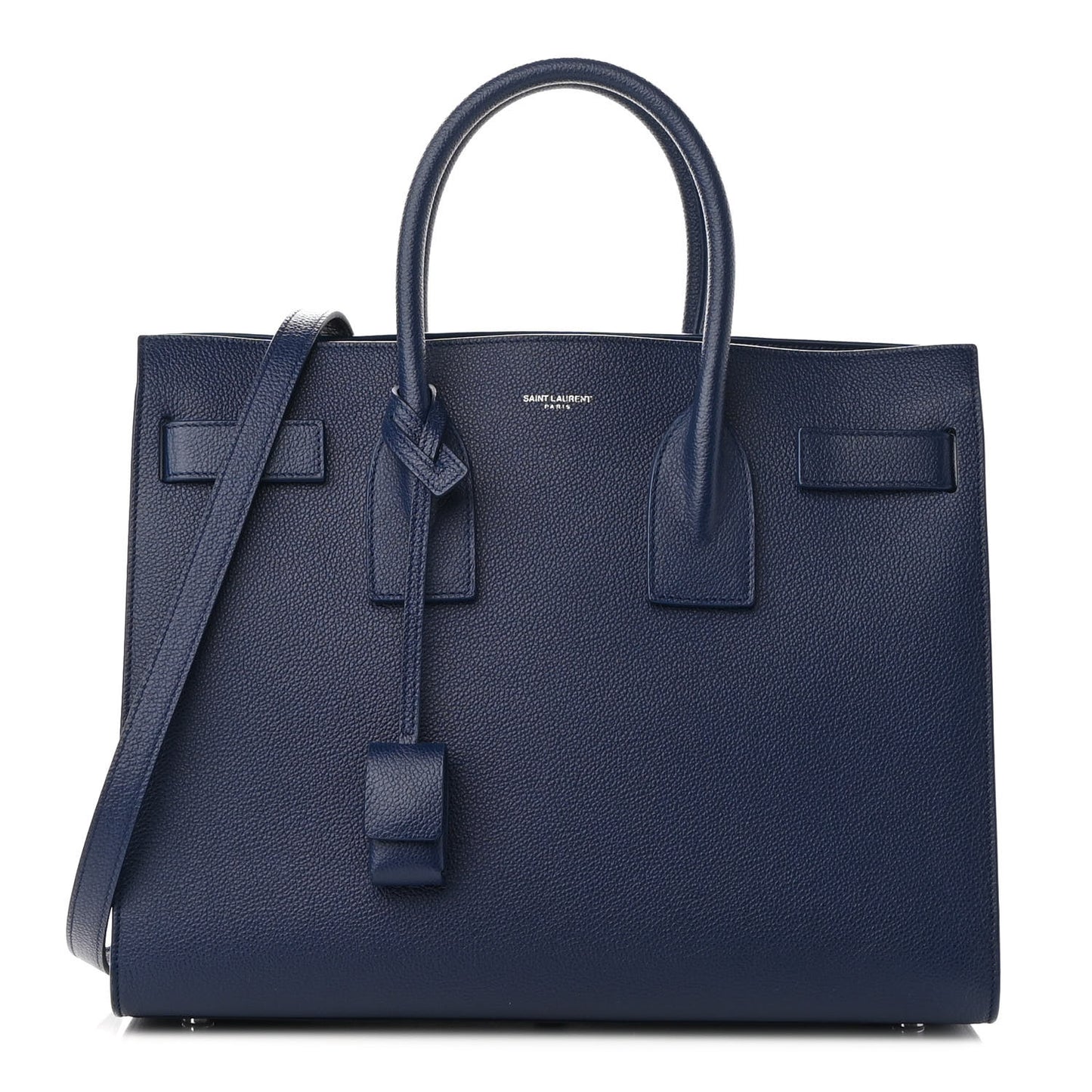 Grained Calfskin Small Sac De Jour Navy
