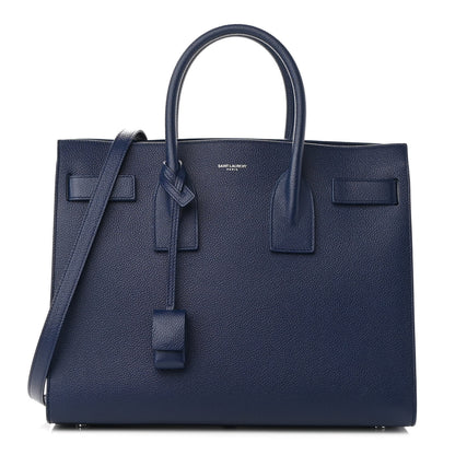 Saint Laurent Grained Calfskin Small Sac De Jour Navy 1 of 9