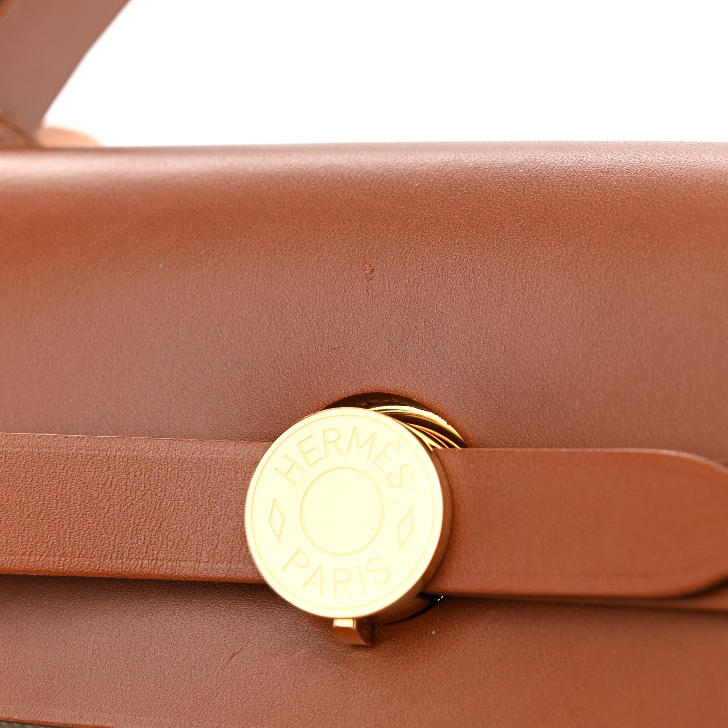 Hermes Military Toile Vache Hunter Herbag Zip Retourne 31 PM Beton Naturel 13 of 14