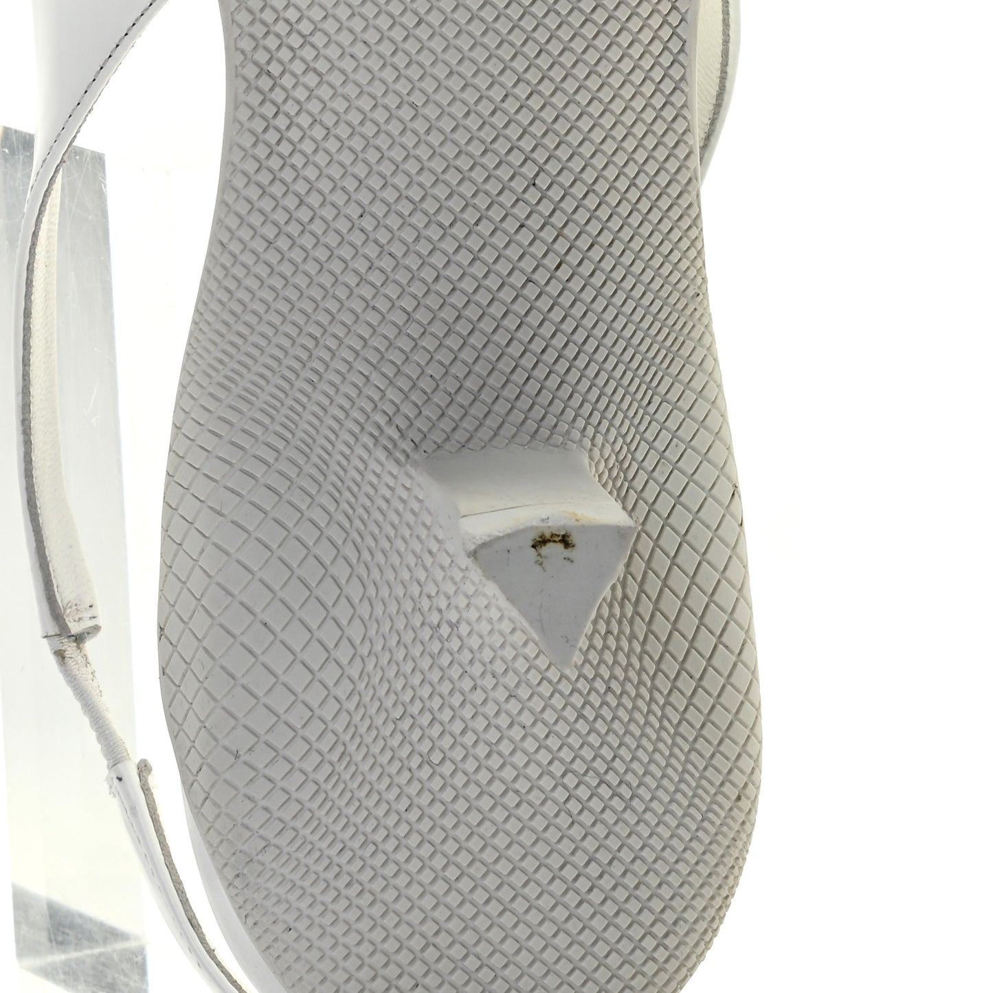 Spazzolato Triangle Logo Pointed Toe 45mm Slingback Pumps 38.5 White