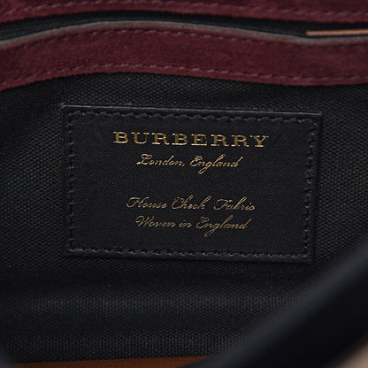 Burberry Derby Calfskin House Check Small Macken Crossbody Bag Tan 6 of 18