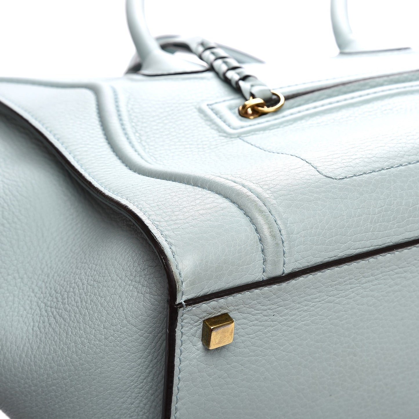 Supple Calfskin Medium Phantom Luggage Glacier