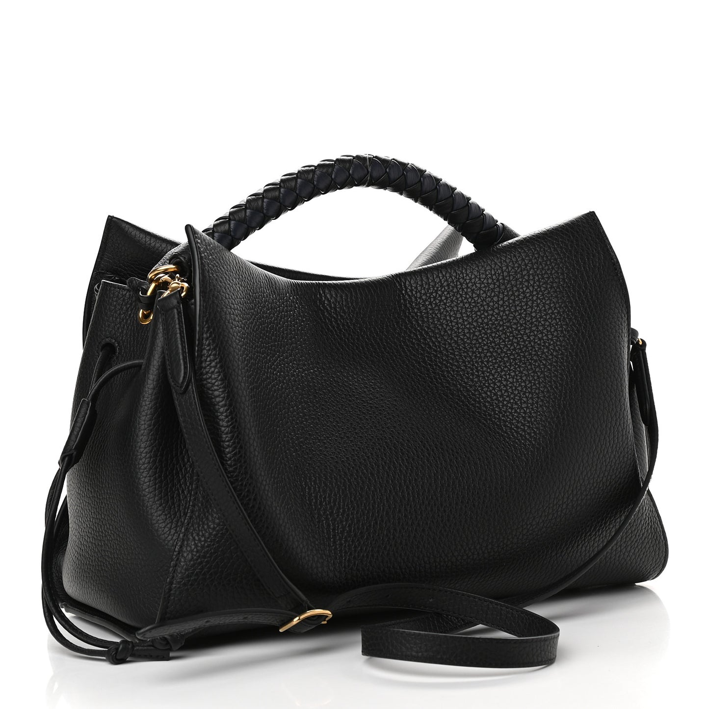 Heavy Grain Iris Tote Midnight Black
