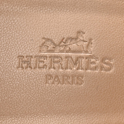 Hermes Calfskin Legend Wedge Sandals 38 Gold 5 of 11