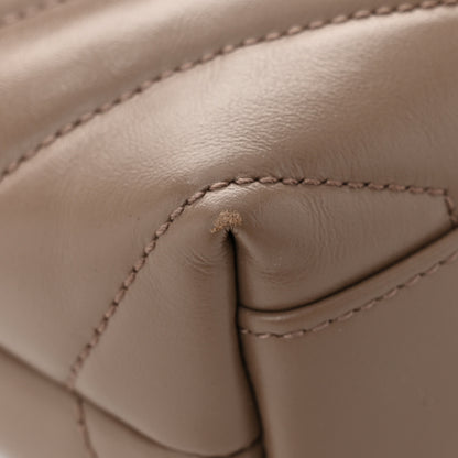 Saint Laurent Calfskin Y Quilted Monogram Toy Loulou Crossbody Bag Dark Beige 11 of 12