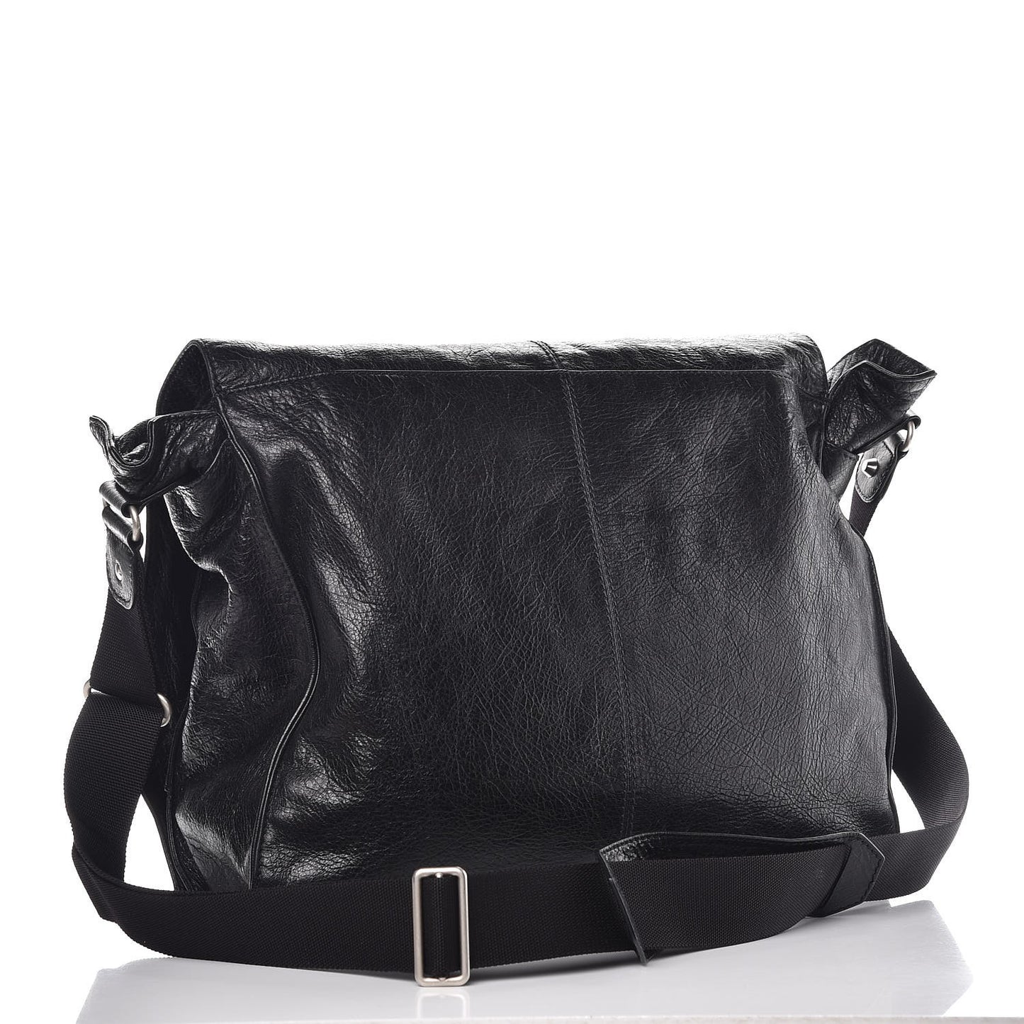 Agneau Arena Foldover Messenger Black