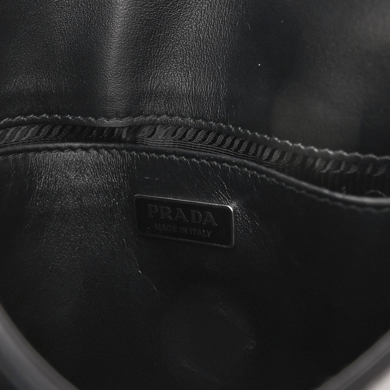 Prada Spazzolato Cleo Flap Shoulder Bag Black 6 of 9