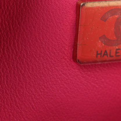 Chanel Wool Tweed Quilted Mini Rectangular Flap Dark Pink Fuchsia 7 of 13