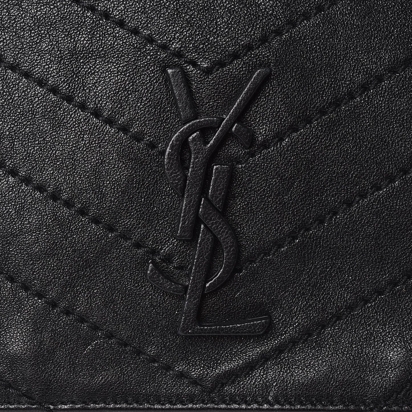 Pebbled Lambskin Chevron Monogram Large Nolita Black
