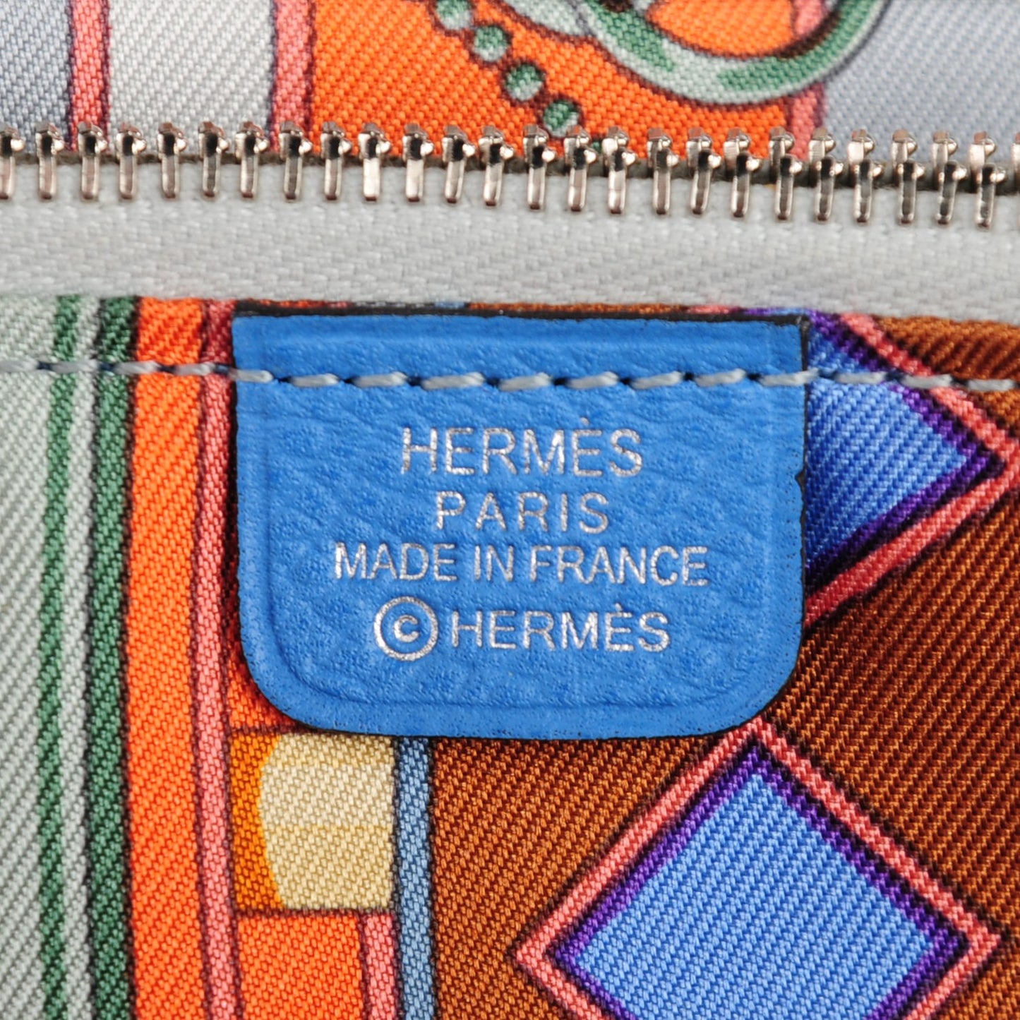 Epsom Silk'In Wallet Bleu Paradis Gris Perle